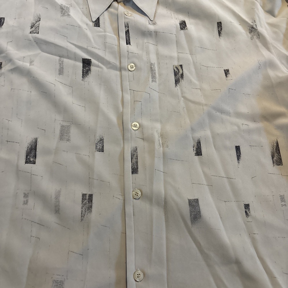 Retro Pronti Men's Shirt Long Sleeve XXL Geometric Pattern Button Down - Picture 2 of 5